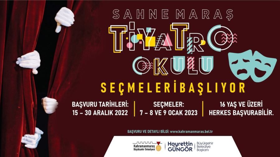 Sahne Maraş Tiyatro Okulu yeni dönem ön kayıtları başlıyor 