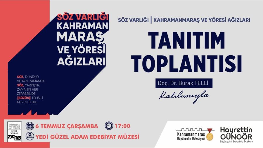 ‘Söz Varlığı: Kahramanmaraş ve Yöresi Ağızları’ kitap tanıtımı