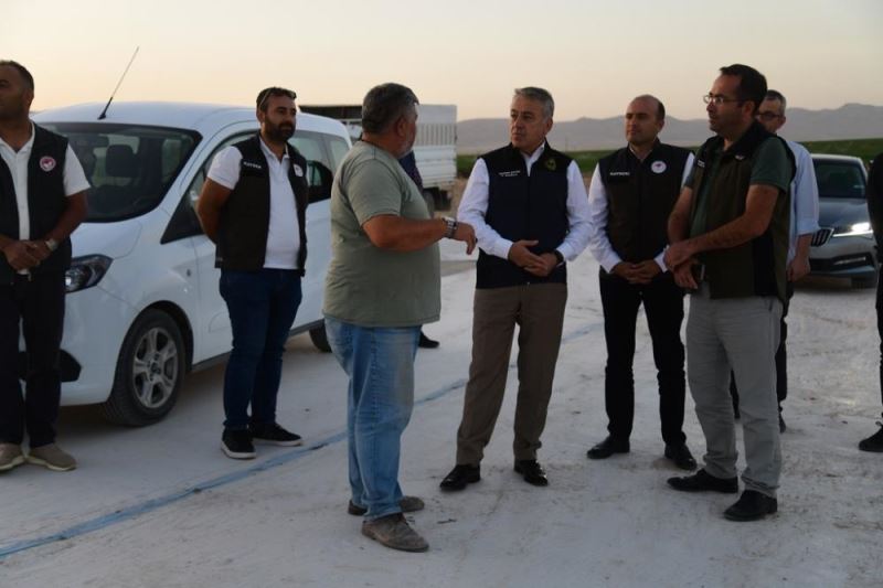 İl Tarım ve Orman Müdürü Şahin, domates kurutma alanını inceledi