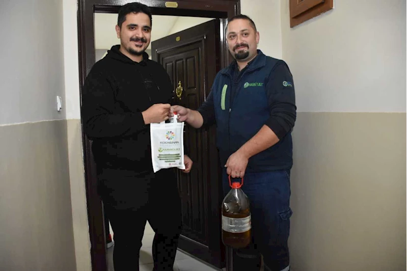 Atık yağ biriktirene temizlik seti hediye ediliyor
