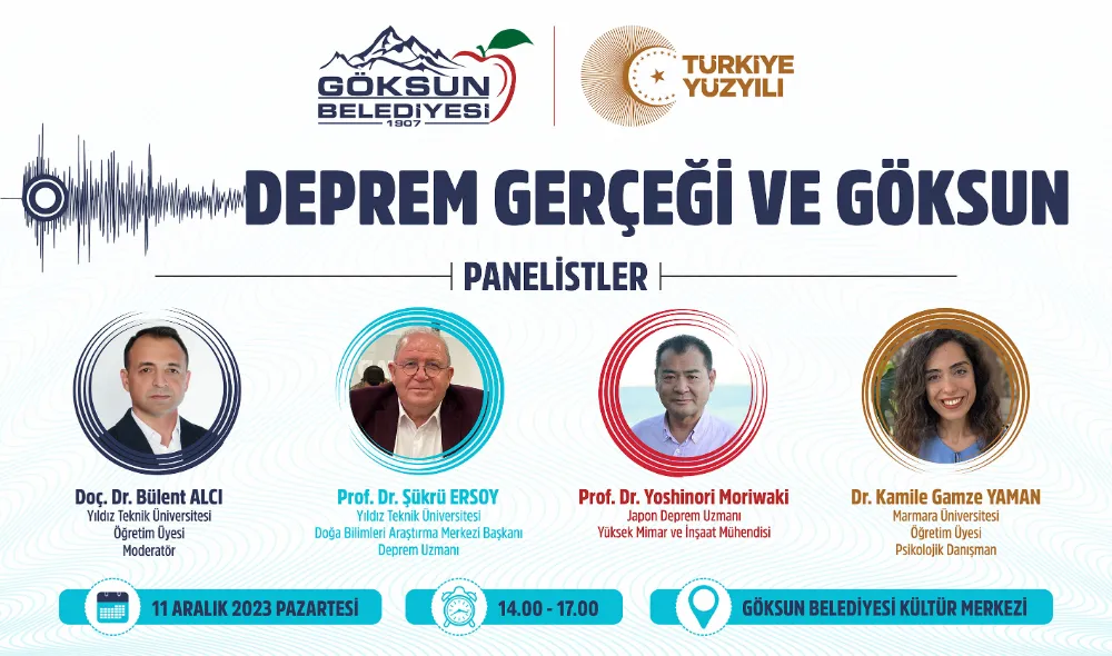 Göksun Belediyesi “Deprem Gerçeği ve Göksun” Konulu Panel Düzenliyor