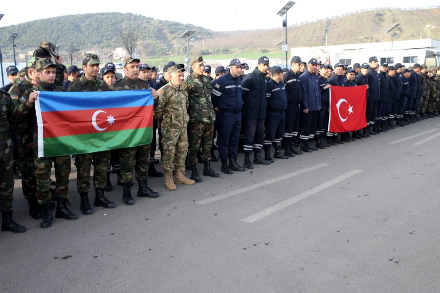 Azerbaycan arama kurtarma ekibinin bir bölümü Kahramanmaraş