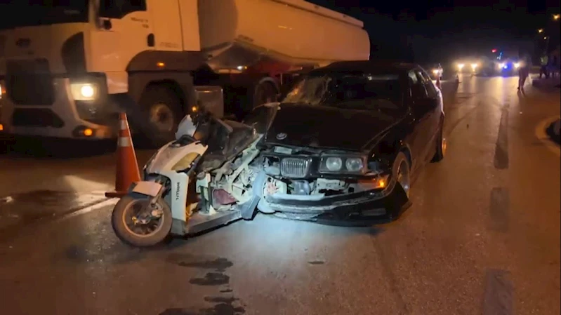 Otomobilin çarptığı elektrikli motosikletin sürücüsü öldü 