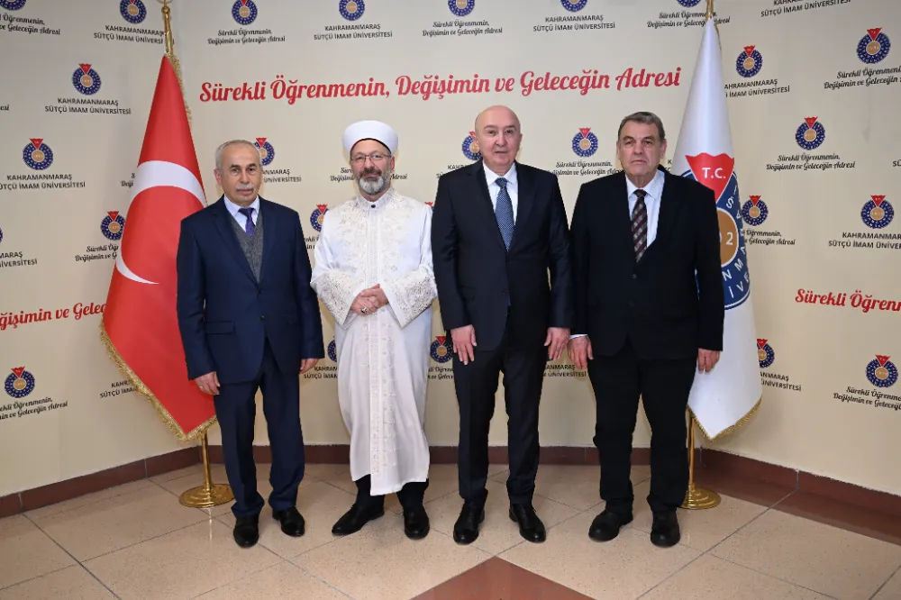 Diyanet İşleri Başkanı Prof. Dr. Ali Erbaş KSÜ Rektörü Prof. Dr. Alptekin Yasım’ı Ziyaret Etti
