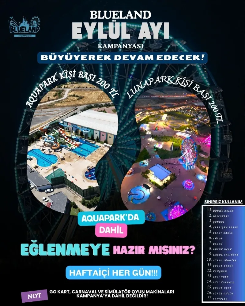 BlueLand’te Sınırsız Eğlence Artık Hafta İçi Her Gün