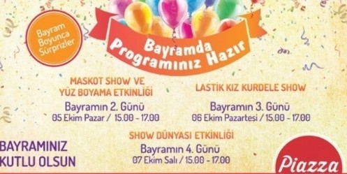 Kurban Bayramı Öncesi Piazza`da Kapılar Gece de Açık