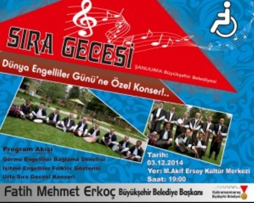 Dünya Engelliler Gününe Özel Konser