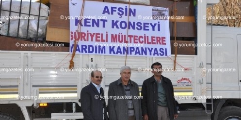Afşin`den Suriyelilere Yardım
