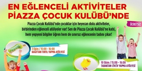 Piazza Çocuk Kulübü Eğlendirirken Öğretiyor