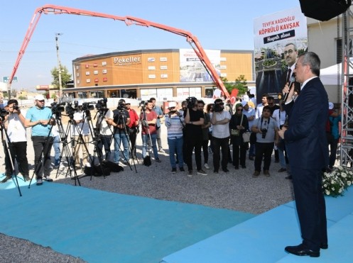 Tevfik Kadıoğlu Köprülü Kavşak Projesinin Temeli Atıldı