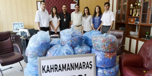 Öğrenciler Engelliler İçin 100 bin kapak Topladı