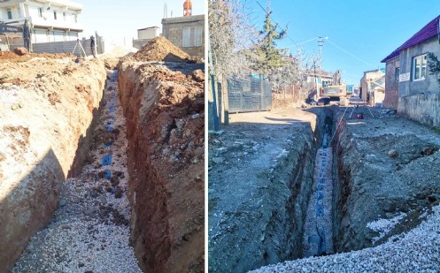 Pazarcık-Yumaklıcerit Mahallesi Kanalizasyon Hattı
Çalışmaları Devam Ediyor
