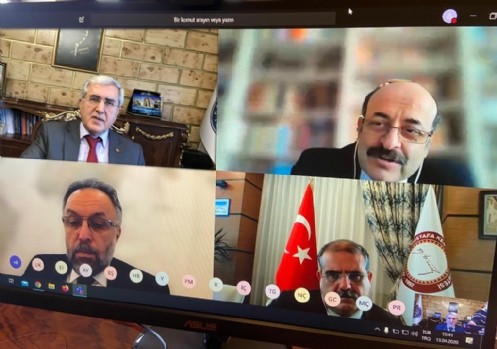 Rektör Can, YÖK Başkanı Prof. Dr. M.A. Yekta Saraç İle Video Konferansla Toplantı Gerçekleştirdi