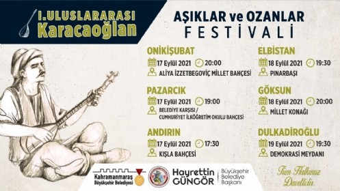 I. Uluslararası Karacaoğlan Aşıklar ve Ozanlar Festivali Başlıyor