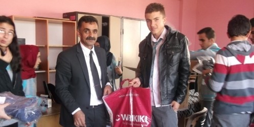 500 öğrenciye giyim yardımı

