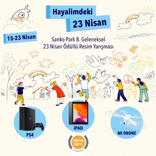 23 Nisan Resim Yarışması
SANKO Park AVM, Çocuklara Yönelik Ödüllü Yarışma Düzenledi
