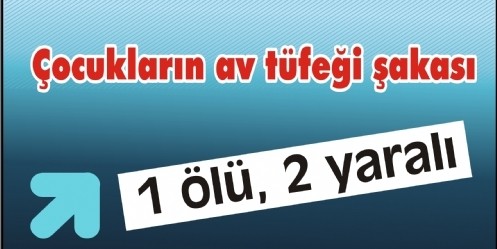 Çocukların av tüfeği şakası: 1 ölü, 2 yaralı 
