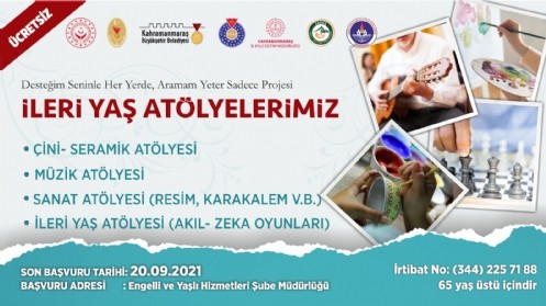 İleri Yaş Atölyeleri`nde Başvurular Başlıyor!