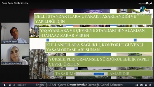 İstiklal Üniversitesi`nin Düzenlediği Çevrimiçi Söyleşide ``Çevre Dostu Binalar`` Anlatıldı