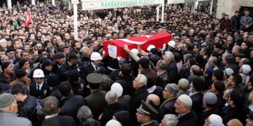 K.Maraş Şehidini gözyaşları içinde son yolculuğuna uğurladı