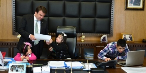 Down Sendromlu çocuklardan Başkan Erkoç