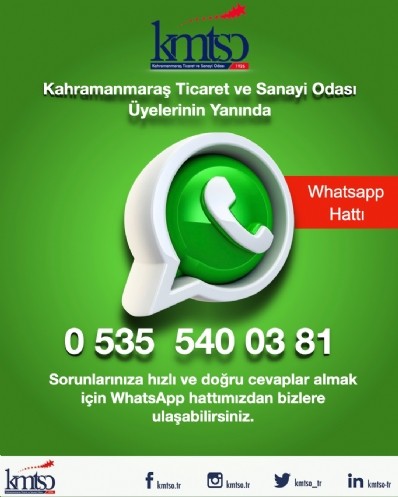 KMTSO Whatsapp Danışma Hattı 
