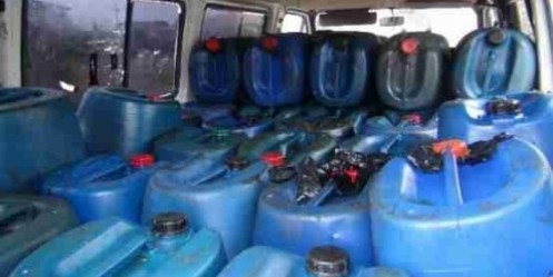 Minibüste 1280 Litre Kaçak Motorin Ele Geçirildi