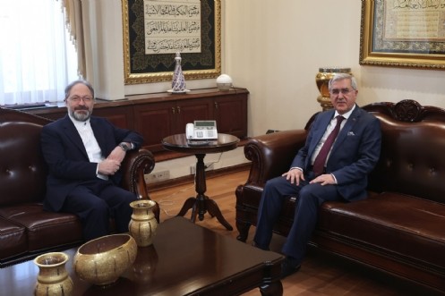 KSÜ Üniversitesi Rektörü Can, Diyanet İşleri Başkanı Erbaş`ı Ziyaret Etti