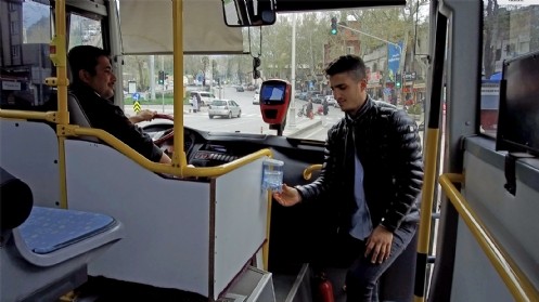 Toplu Taşıma Araçlarına Dezenfektan Dispenseri