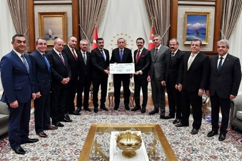 15 Temmuz Yardım Çeki Cumhurbaşkanı Erdoğan