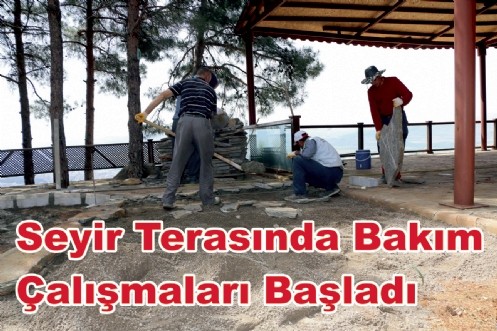 Seyir Terasında Bakım Çalışmaları Başladı