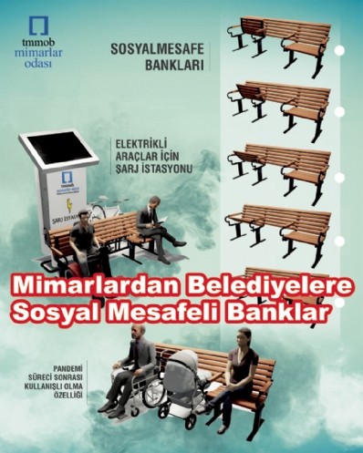 Mimarlardan Belediyelere Sosyal Mesafeli Banklar