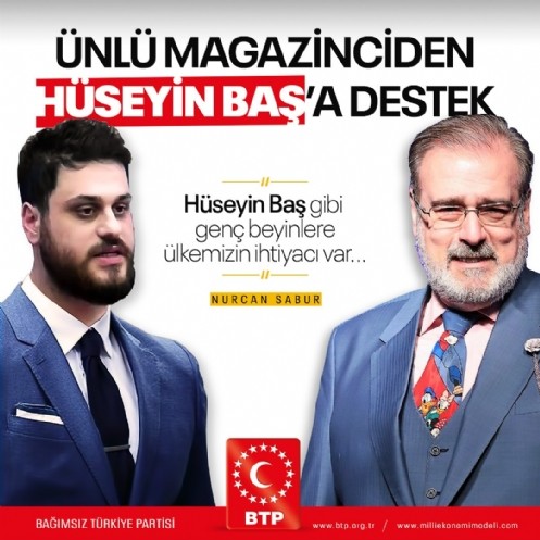 Ünlü Magazinciden Hüseyin Baş`a Destek