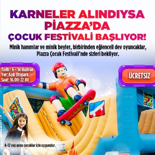 Karneyi Alan Çocuklar, Piazza Çocuk Festivalinde Buluşuyor