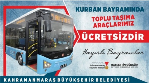 Kurban Bayramında Toplu Taşıma Ücretsiz