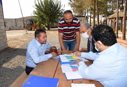 Başkan Okay Fen İşleri Şantiyesini Ziyaret Etti