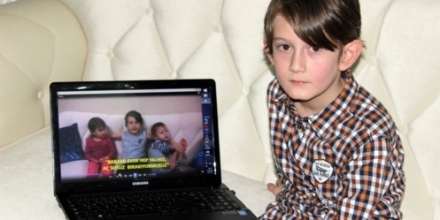 Babasından karne hediyesi alabilmek için klip hazırladı
