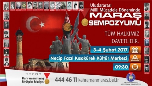 Maraş Sempozyumu 7 Salonda 23 Oturumla Gerçekleştirilecek