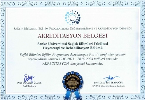 SANKO Üniversitesi`nin Gururu
Sağlık Bilimleri Fakültesinin İki Bölümü Akredite Edildi
