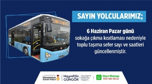 Toplu Taşıma Seferlerine Güncelleme