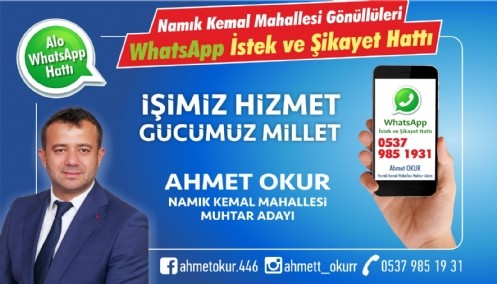Namık Kemal Mahallesi Gönüllüleri Whatsapp Hattı